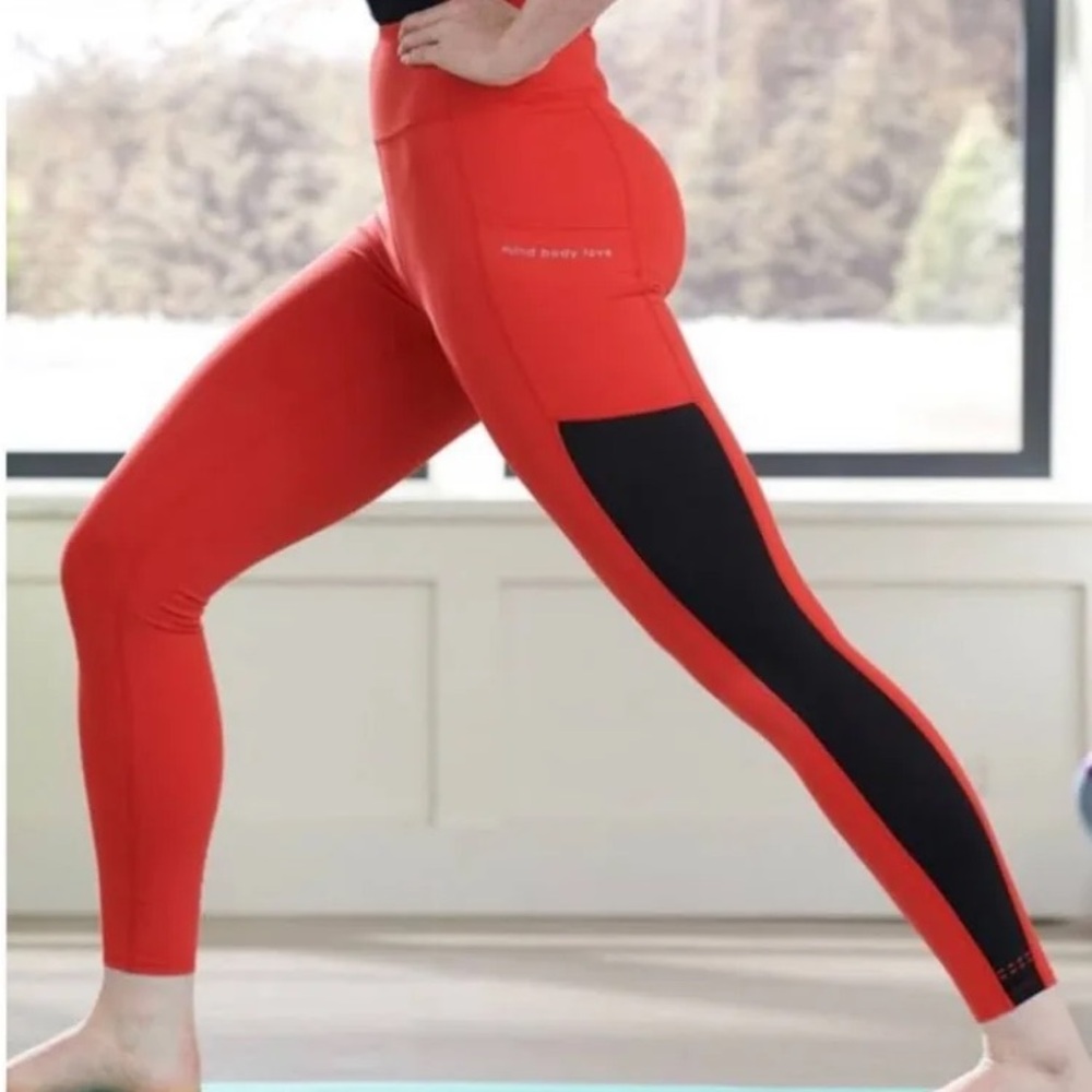 Peace Love World-  Mind Body Love Colorblock Leggings